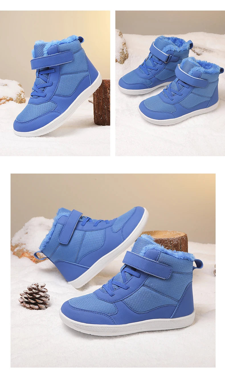 Kids Barefoot Snow Boots Winter Warm Boots for Girls Boys Outdoor Walking Non-slip Children's Shoes Girls' Boy Shoes Sneakers