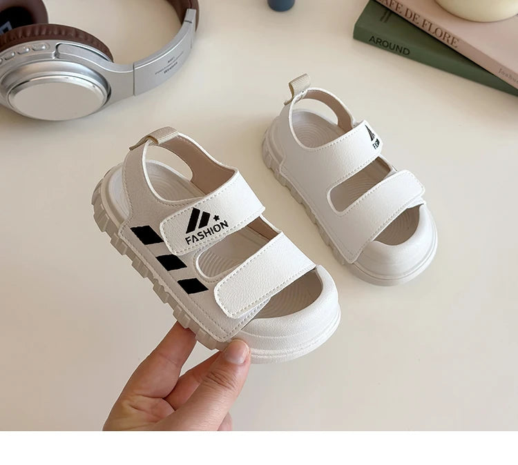 Kids Sandals Children Summer Beach Shoes for Boys Girls Toddlers Little Boy Sandals Fashion 2025 New Toes-covered Anti-kick Soft