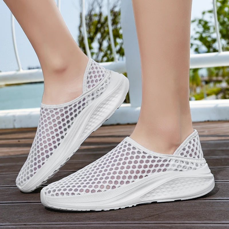 Women Shoes Loafers Light Walking Breathable Summer Comfortable Casual Shoes Women Sneakers  Black Whitezapatillas de mujer