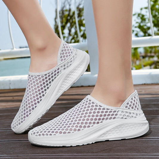 Women Shoes Loafers Light Walking Breathable Summer Comfortable Casual Shoes Women Sneakers  Black Whitezapatillas de mujer