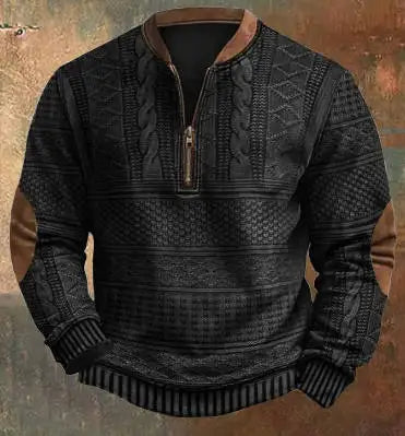 Hoodie Men's Half Zipper Sweatershirt 2024 Autumn/Winter New Thick Warm High Collar Men Jacket Coat Euro Size S-5XL D0259