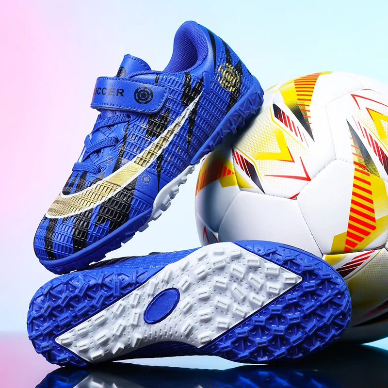 Kids Soccer Shoes TF School Football Boots Boys Girls Cleats Grass Sneakers Child Outdoor Athletic Training Sports Footwear28-39