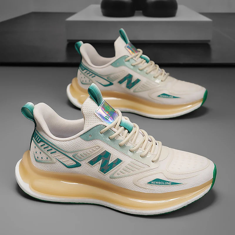 Sports Shoes for Men Mesh Breathable Comfortable Outdoor Sports Trendy Lace-up Sneakers 2025 New Casual Running Shoes for Man