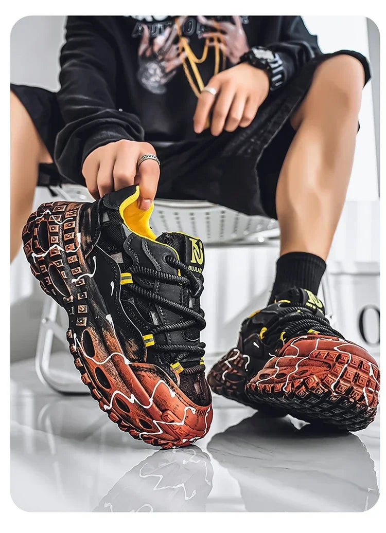 Men's Casual Shoes 2025 Shockproof Comfortable Outdoor Running Fitness Training Exercise Sneakers Size 39-44 Hot Sale Retro