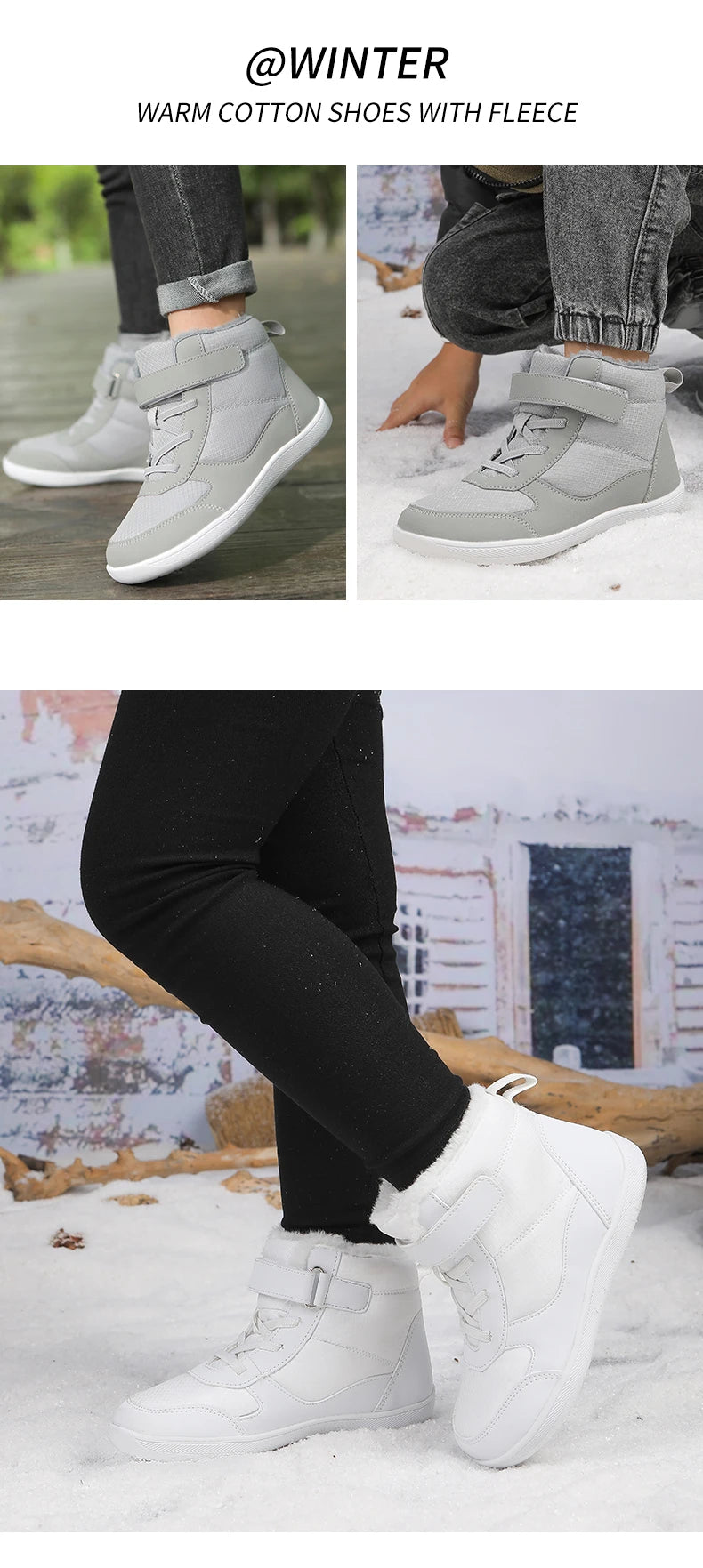 Kids Barefoot Snow Boots Winter Warm Boots for Girls Boys Outdoor Walking Non-slip Children's Shoes Girls' Boy Shoes Sneakers