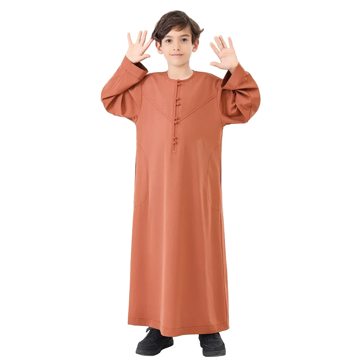 Eid Boys Muslim Clothing Saudi Arab Robe Kids Abaya Kaftan Prayer Islam Clothing Child Abaya Dress Ramadan Jubba Thobe Djellaba