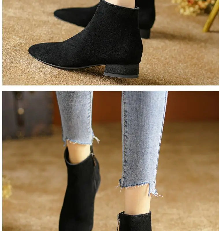 Super High Heel Boots High Heel Shoes Thick Heel Short Boots Autumn Winter 2025New Waterproof Platform Single Boot Women Boots