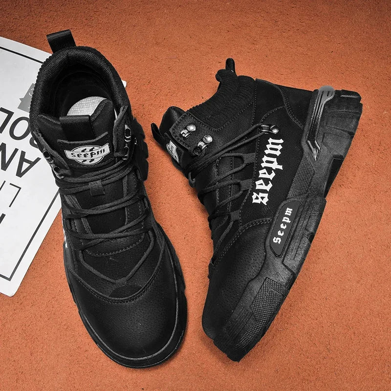 Boots for Mans Tooling Boot Keep Warm Easy To Clean Trendy All-match Crush Resistant Outdoor Shoes British Style New Arrival