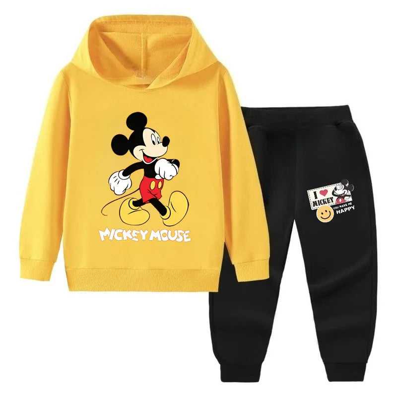 Disney Autumn Boys Printed Sweatshirt and Sweatpant 2 Piece Set Children's Breathable Sport Clothing Sets Kids Casual Tracksuit
