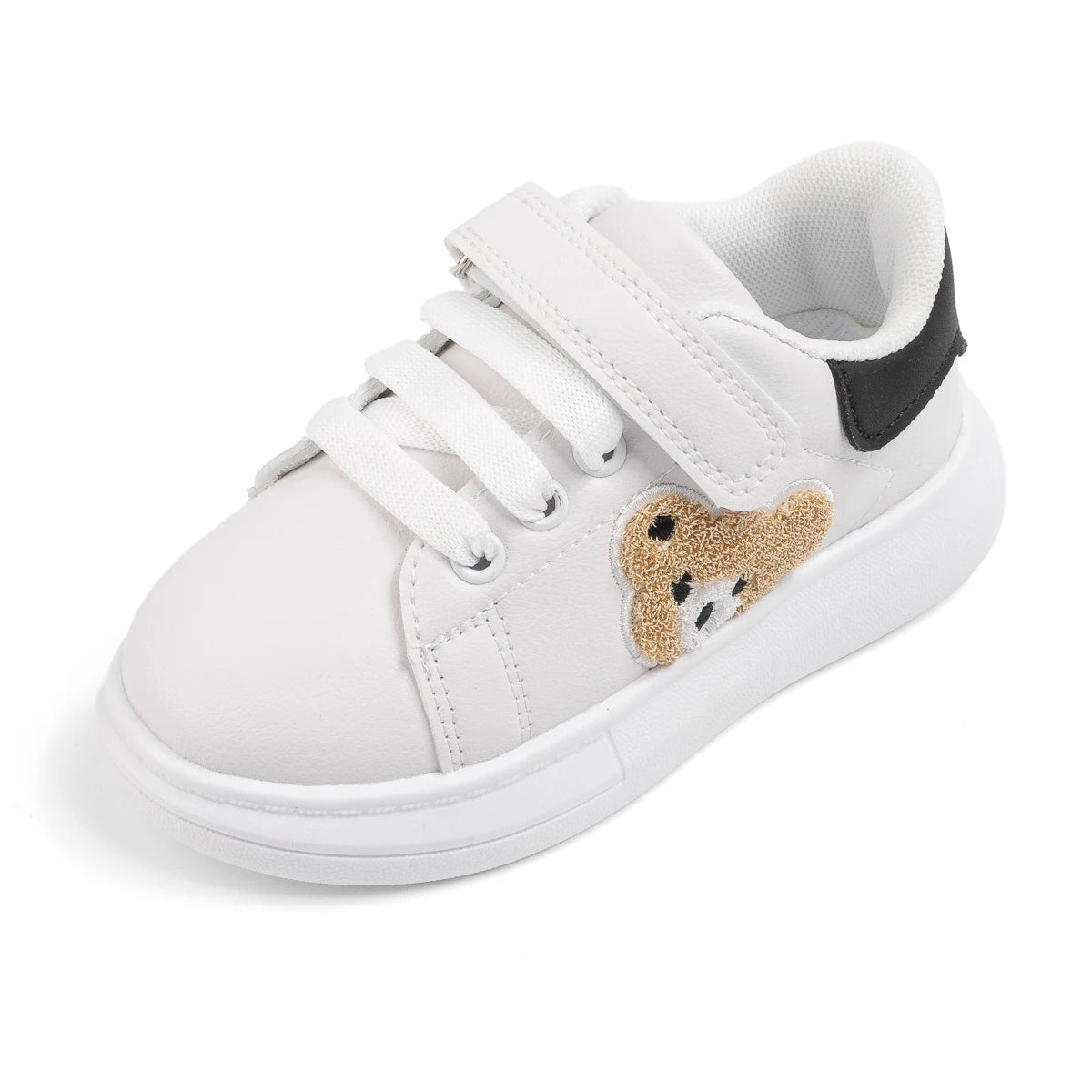 Children's Sneakers Solid Color Bear Casual Shoes Anti-Slip Soft Comfortable Kids Shoes Four Seasons Hundred Boys Girls Sneakers