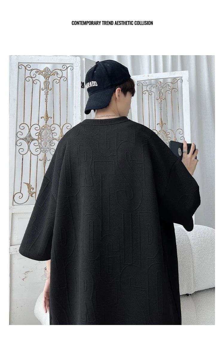 Summer ort Sve T-irt Set Men's Casual Spor Lightweight Five-Quarter Pants Matching Whole Set Youth Faion