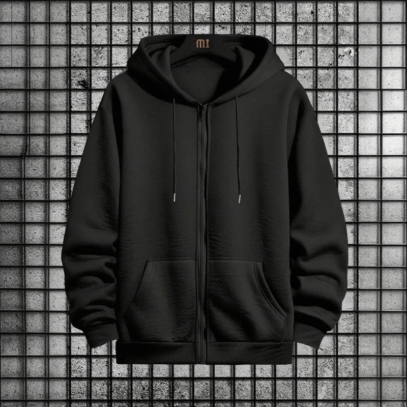 2025 New Arrival Men's Zipper Hoodie Sweatpants 2 Piece Set High Quality Hooded Long Sleeve Sweatshirt Autumn Winter Tracksuit