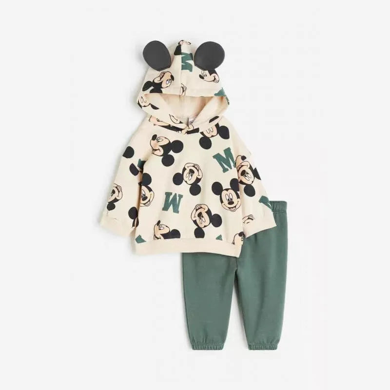 0-6 Age Children's Wear Set Autumn Long Sleeve Tracksuit Cartoon Mickey Hoodies Sweatpants Two Piece Set Kids Clothing Outfits