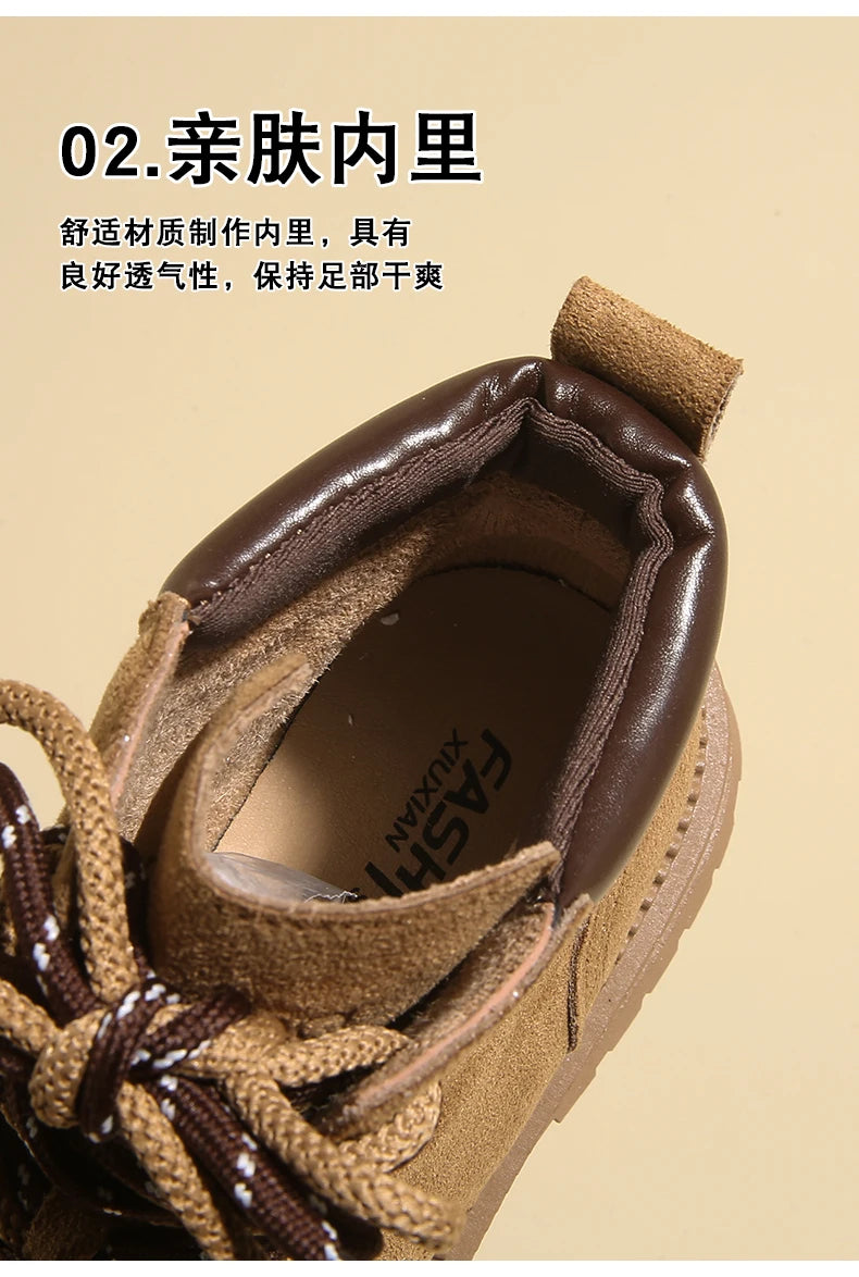 Thick-soled boots, Mallard work boots, versatile casual stylish ankle boots, MD-3