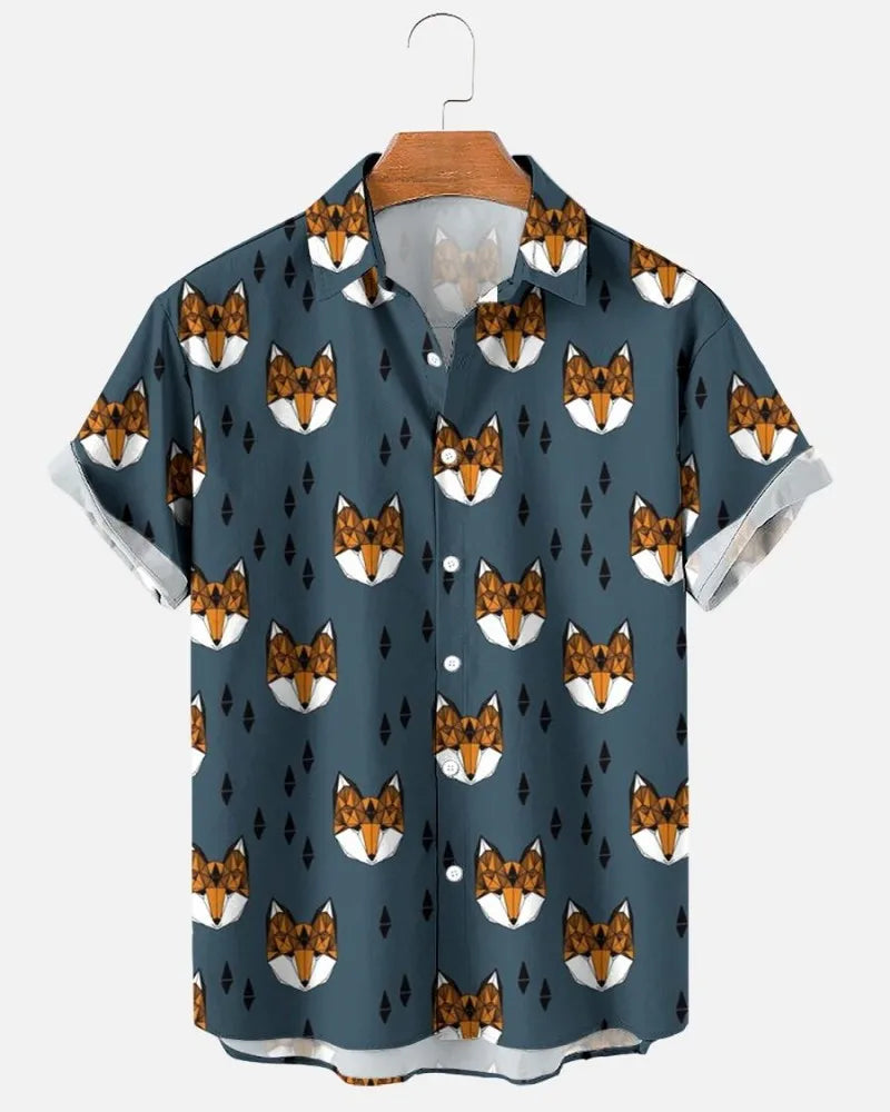 2023 trendy new 3D printed shirts men's Hawaii summer beach vacation short sleeved shirt comfortable and casual Men's clothing