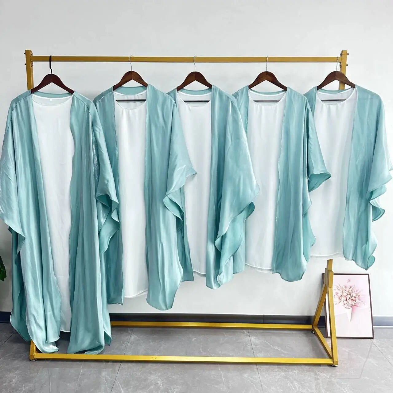 New Mother and Daughter Abaya Dubai Muslim Women Kids Girls Maxi Dress 2pcs Set Eid Djellaba Jalabiya Turkey Kimono Islamic Robe