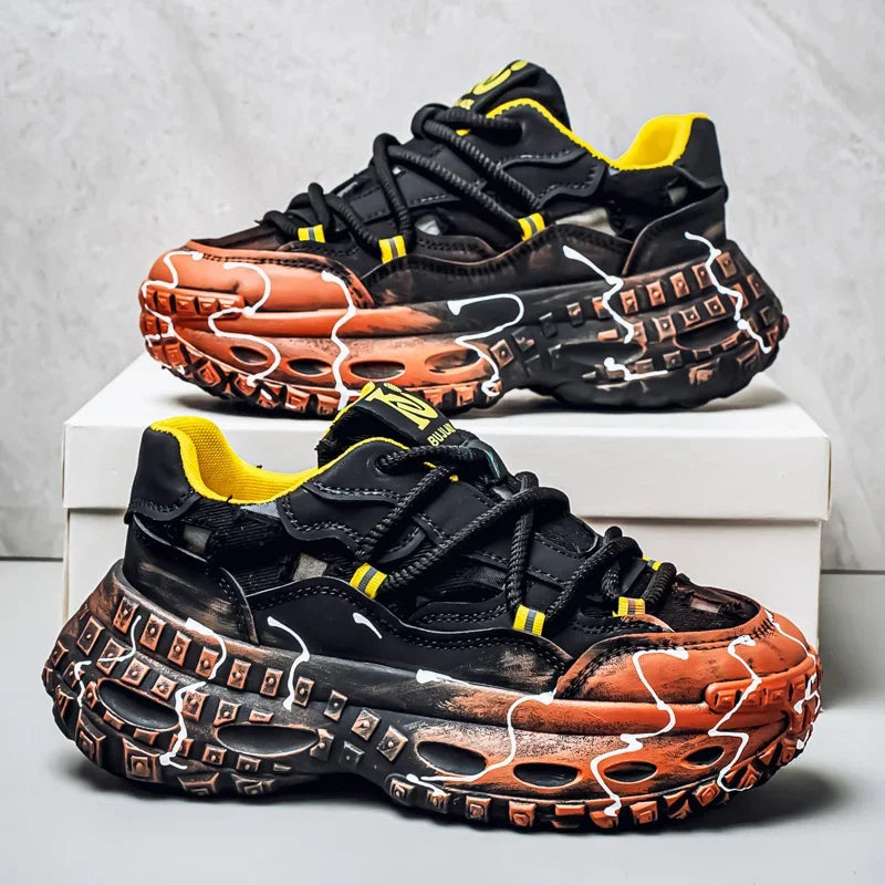 Men's Casual Shoes 2025 Shockproof Comfortable Outdoor Running Fitness Training Exercise Sneakers Size 39-44 Hot Sale Retro