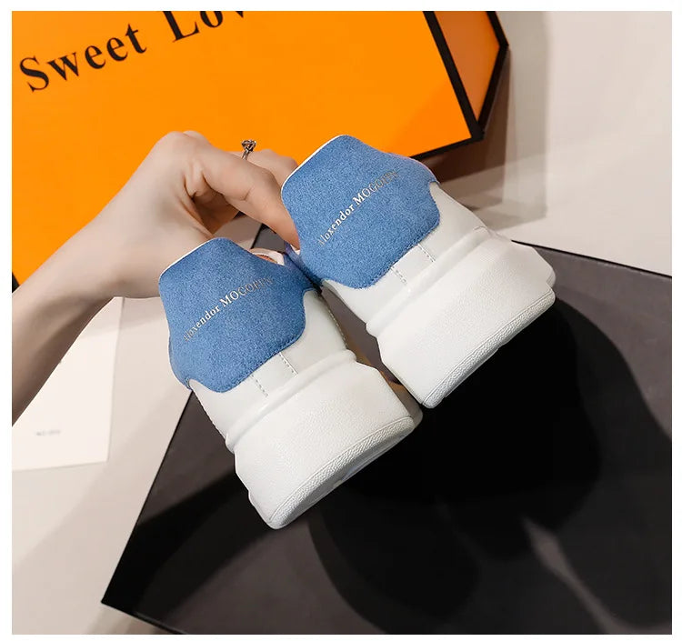 2024 Classic Leisure Sports Sneakers Height Increasing Lovers With Men's and Women's Thick Bottom fFlat Lace-up Waterproof Shoes