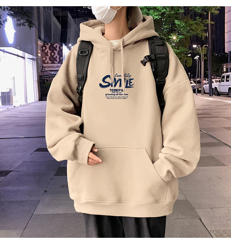 2025 New Men's Fashion Brand Hooded Sweatshirt for Spring and Autumn, Hoodie with Hong Kong Style, Loose Outerwear