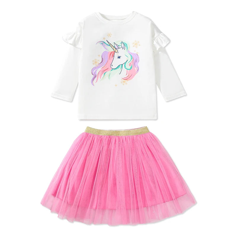 Little maven Children's Clothing Set Toddler Girls 2025 Autumn Spring Cartoon Bowknot Outfits for Kids Clothes Top+Pant Sets