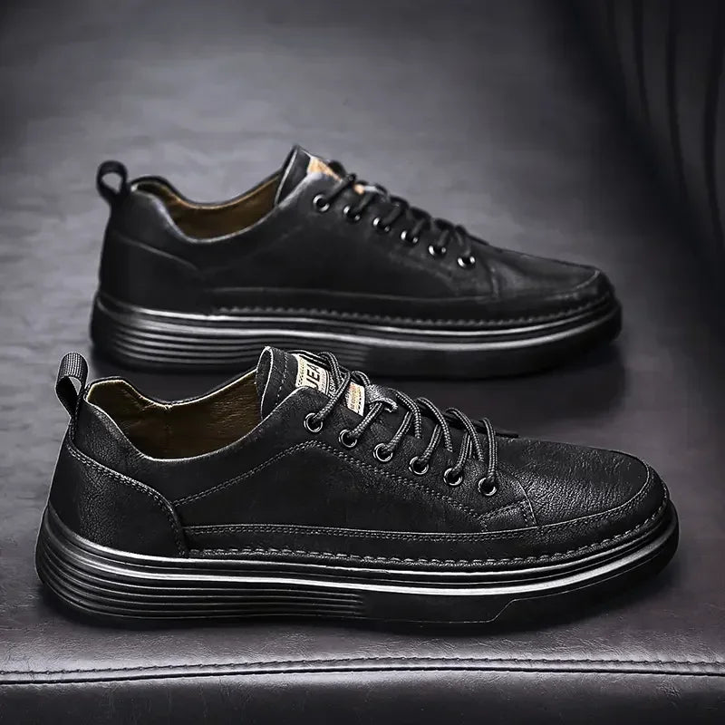 Classic Men's Sneakers Platform Slip on Casual Shoes for Men Leather Sneakers New Comfort Flat Shoes Spring Men's Loafers Shoes