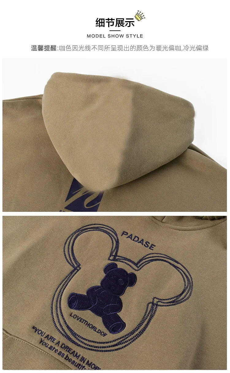 2026 girls clothes spring winter sweatshirt bear t-shirt hooded + stretch pants leggings teens children set 8 9 10 11 12 year