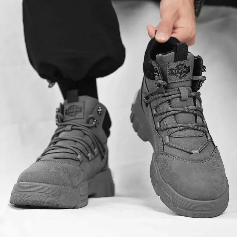 Boots for Mans Tooling Boot Keep Warm Easy To Clean Trendy All-match Crush Resistant Outdoor Shoes British Style New Arrival