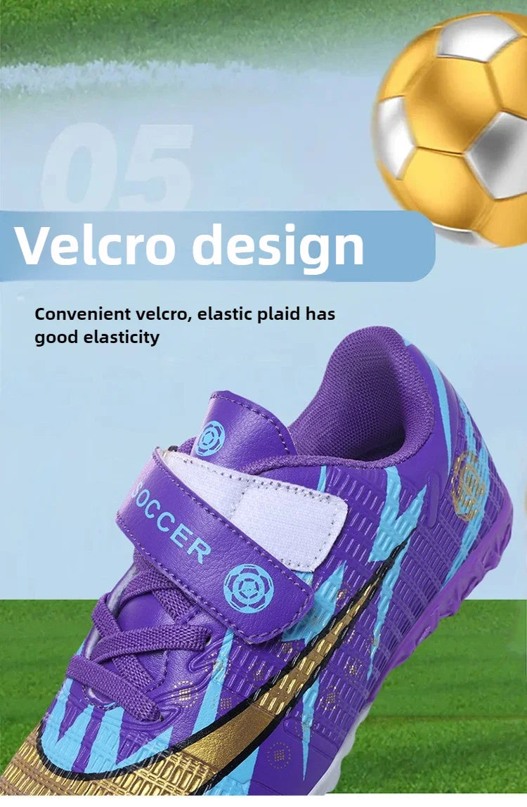 Kids Soccer Shoes TF School Football Boots Boys Girls Cleats Grass Sneakers Child Outdoor Athletic Training Sports Footwear28-39