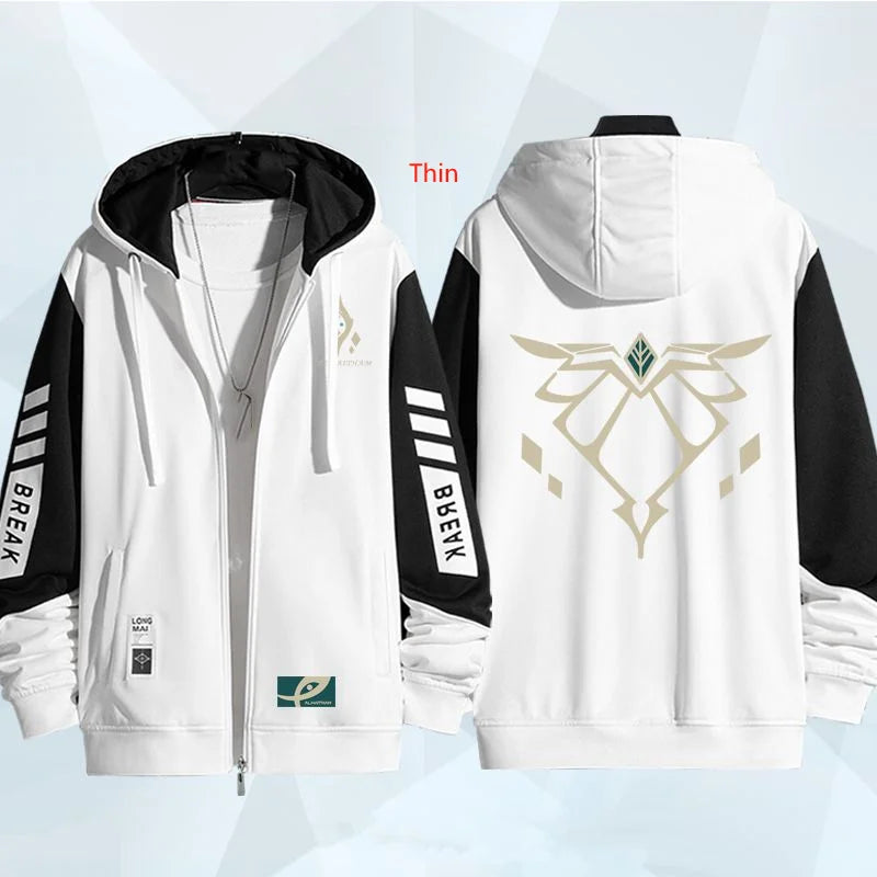 Game Genshin Impact Alhaitham Series Hoodie Zip Up Hoodies for Men Women Autumn Winter Hoodie Sweatshirt Game Genshin Clothes