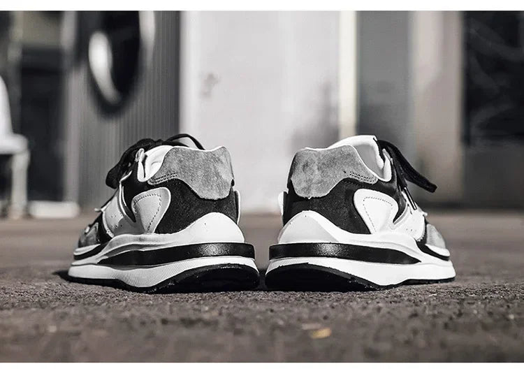 Men's Sports Shoes with Color Matching Fashionable and Versatile Soft-soled Lightweight New Lace-up Outdoor Casual Shoes