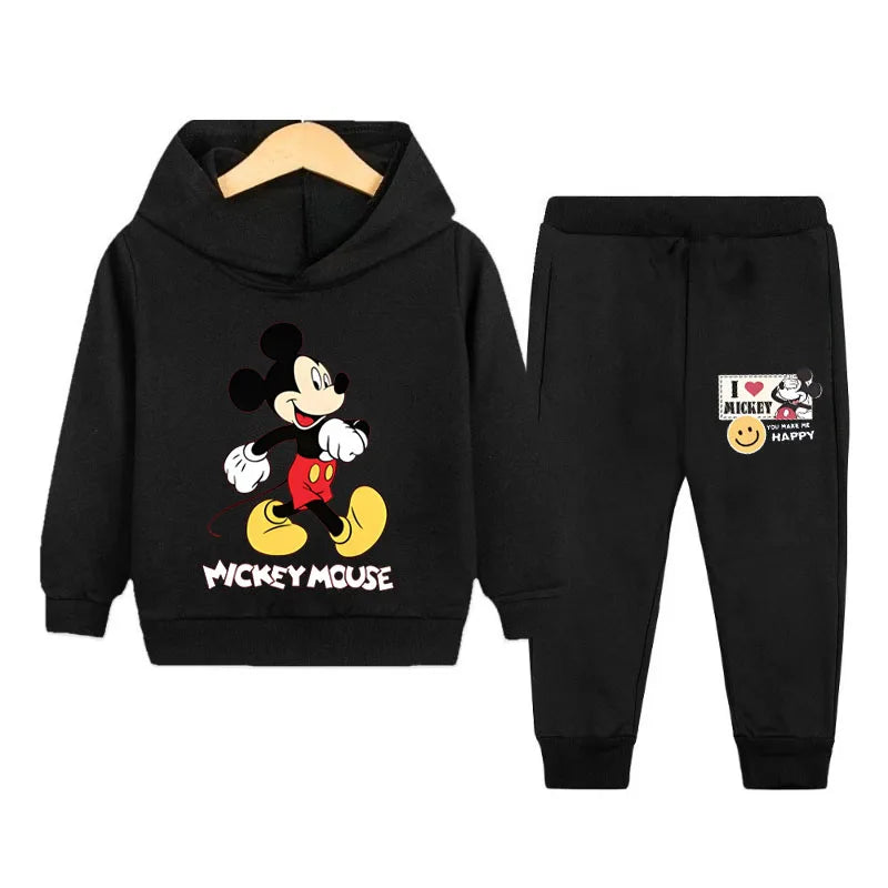 Disney Autumn Boys Printed Sweatshirt and Sweatpant 2 Piece Set Children's Breathable Sport Clothing Sets Kids Casual Tracksuit