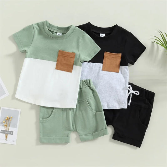 Pudcoco Toddler Boy Summer Clothes Toddler Outfits Short Sleeve T-Shirt and Shorts 2Pcs Little Boy Kids Sets 3-5T
