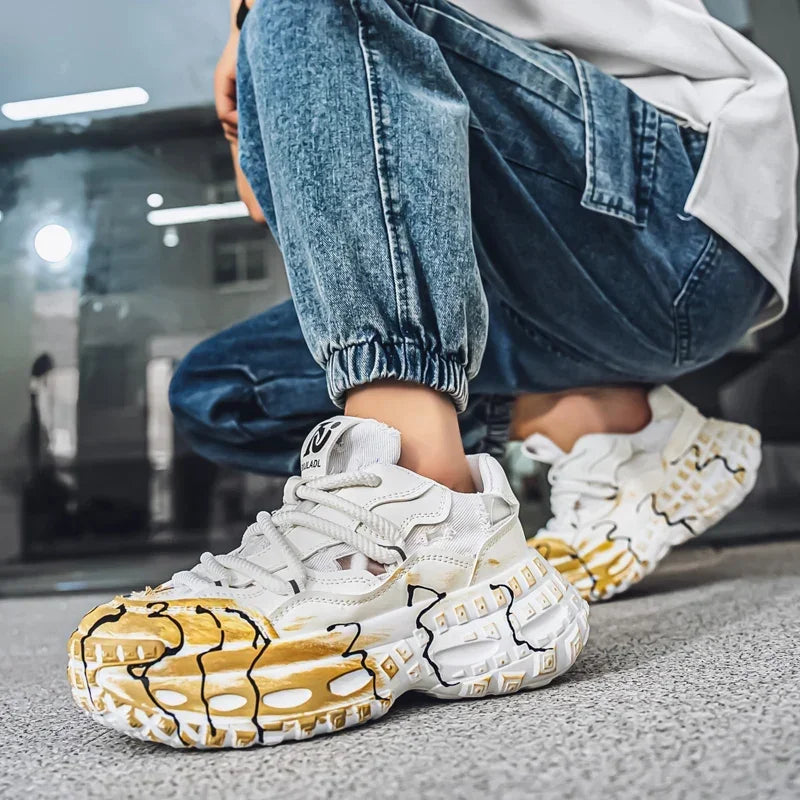 Men's Casual Shoes 2025 Shockproof Comfortable Outdoor Running Fitness Training Exercise Sneakers Size 39-44 Hot Sale Retro