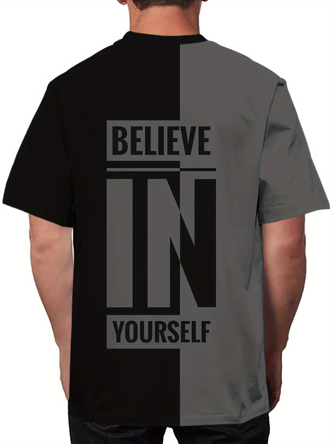 Believe in Yourself Graphic Print Clothes Men Designer T shirt Men's Summer Clothes Y2k Clothes O-Neck Men Short Sleeve Tee Tops