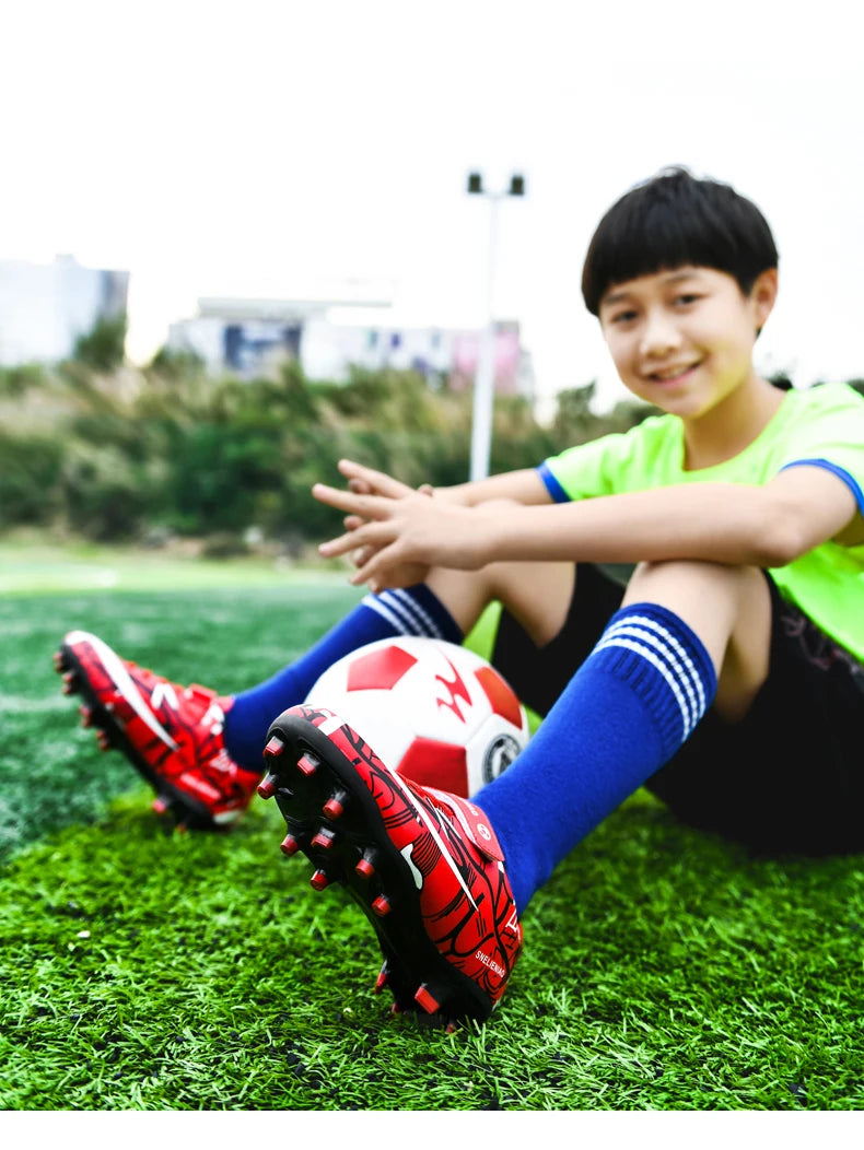 Soccer Shoes Kids Football Shoes TF/FG Cleats Grass Training Sport Footwear Trend Sneaker For Boys Chaussures De Football