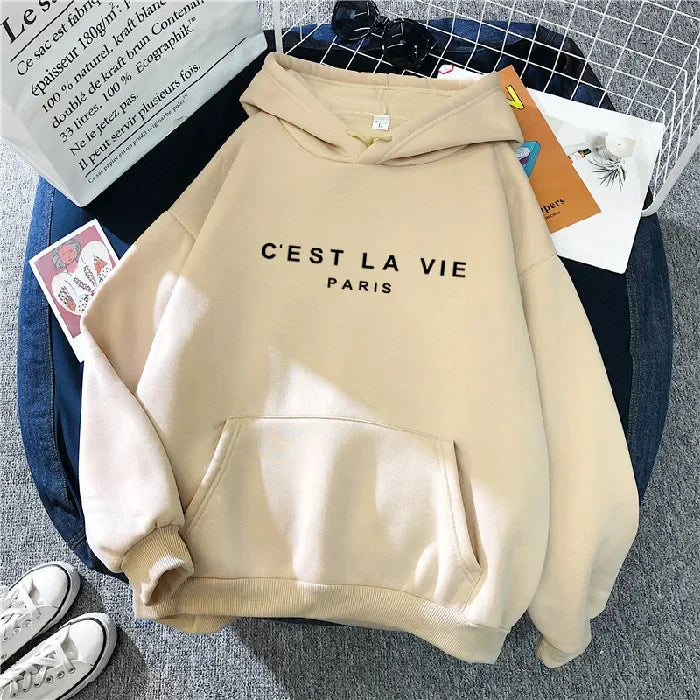 New Large Size Hoodie Sweatshirt Trendy Loose Fit Autumn Winter Women's Fashion Warmth Comfortable Streetwear Style Clothing