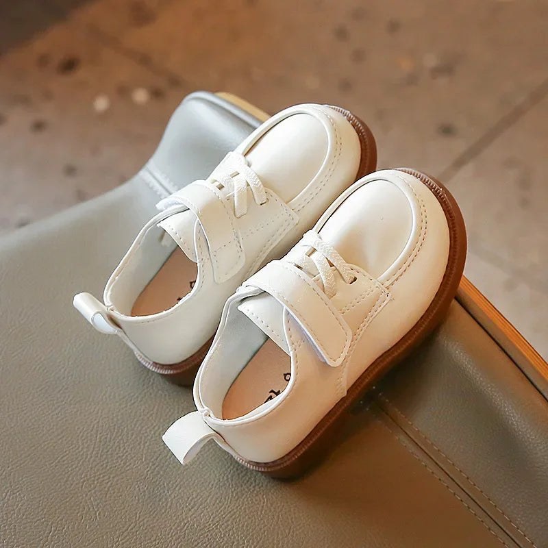 Kids Leather Shoe2023 Spring Autumn New British Leather Shoe Anti Slip Performance Shoes Boy Gril Kids Shoe Fashion Casual Shoes