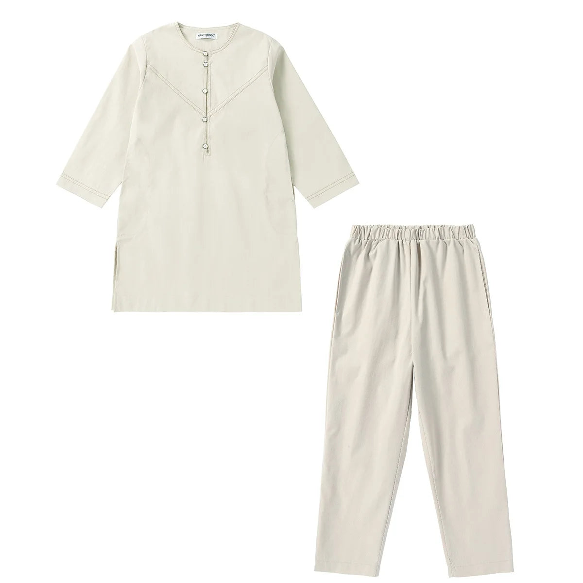 Muslim Kids Jubba Thobe Arab Boy Thobe Children Abaya Ramadan Dress Pant Set 2 Piece Caftan Robe Kaftan Musulman Ensembles