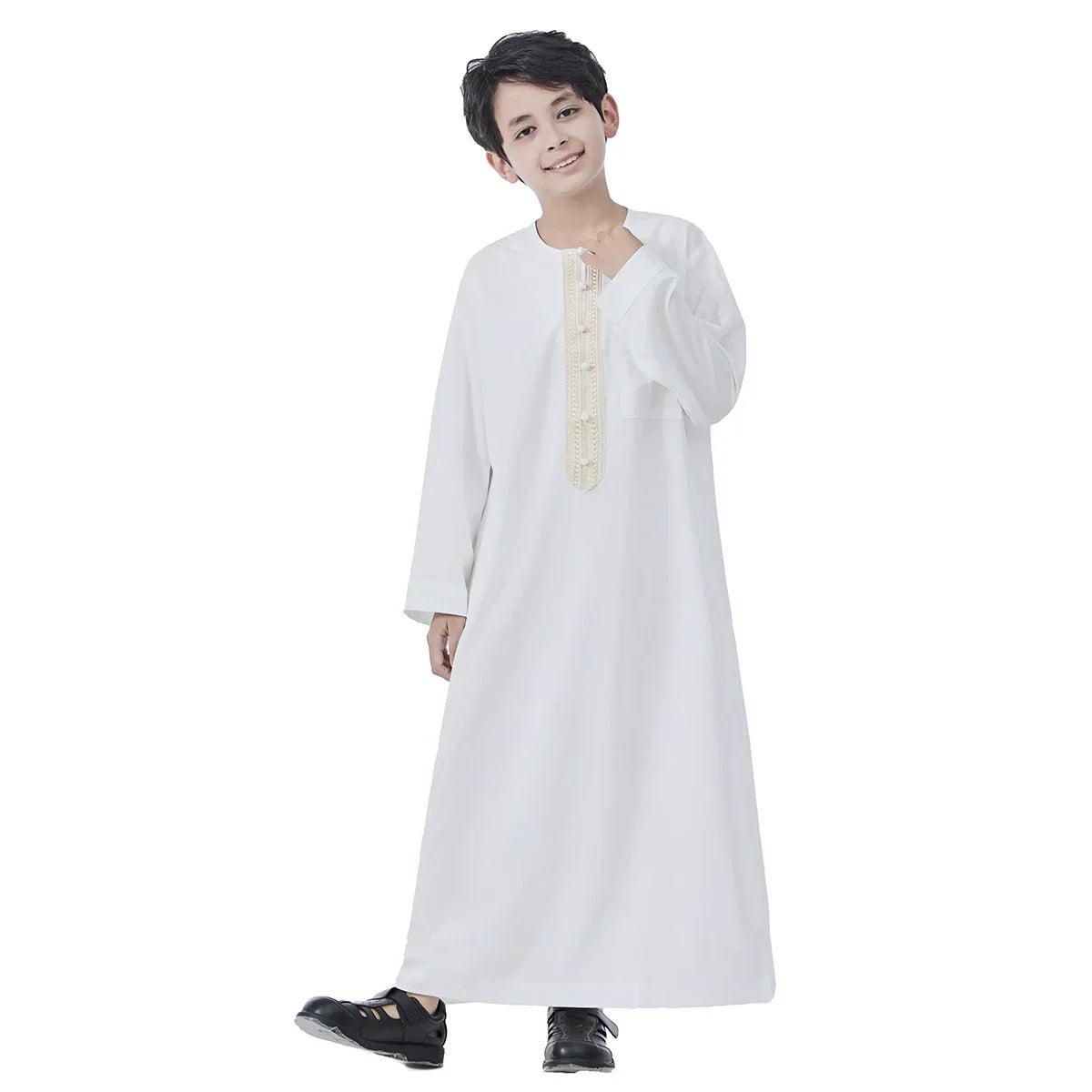 Muslim Boys Robe Gown Saudi Djellaba Pocket Arabia Abaya Kaftan Jubba Thobe Islam Eid Ramadan Djellaba Morocco Caftan Abayas
