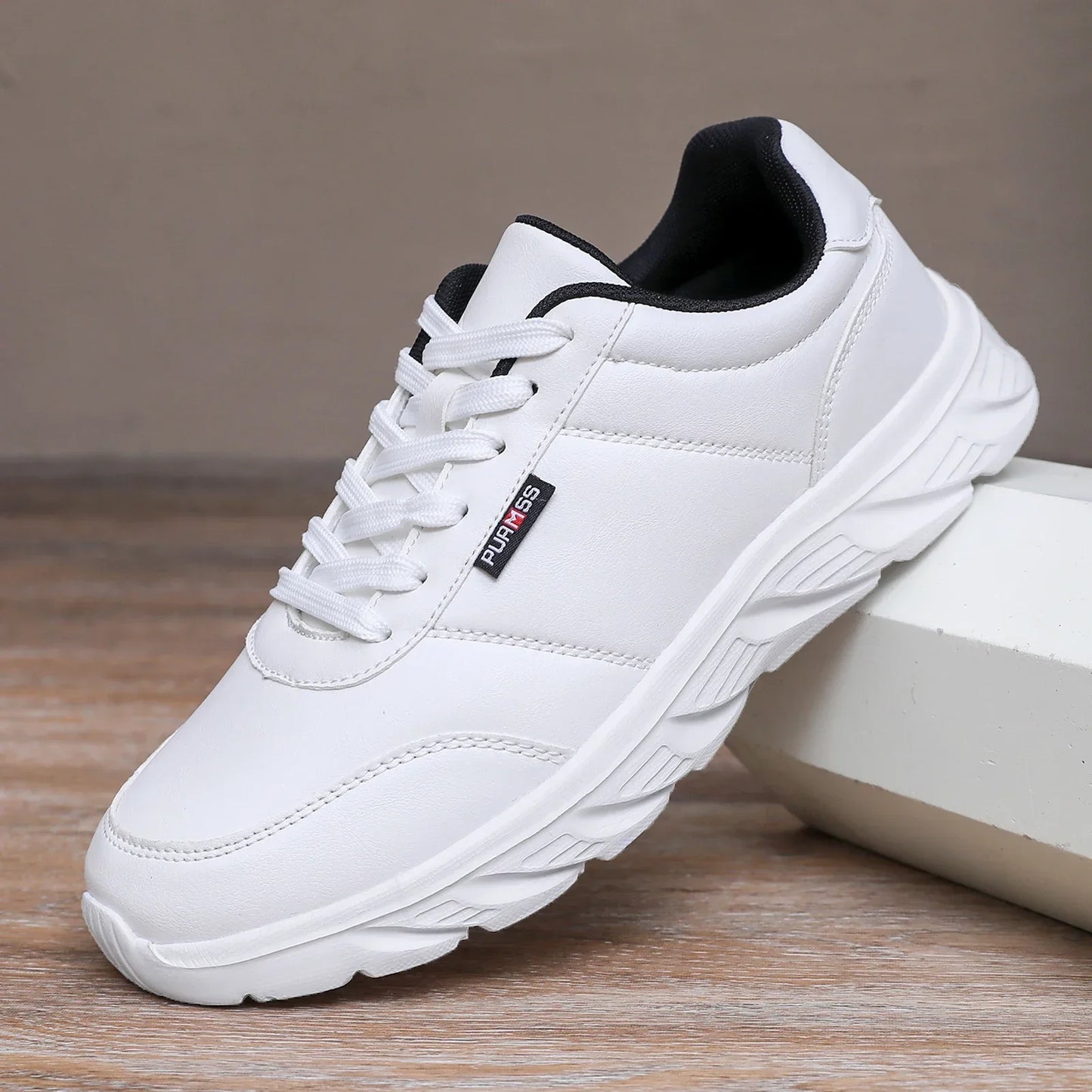 2025 Men Shoes Spring Autumn Waterproof Walking Sneakers Leisure Male Leather Sports Shoes Non-Slip Footwear