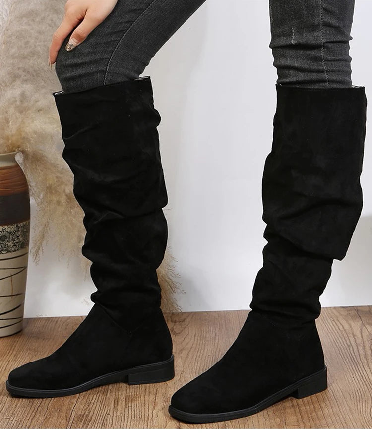 Boots Women's High Boots For Winter Shoes Woman Heels Botas Mujer New High Knee Boots Women Luxury Long Winter Footwear Snow