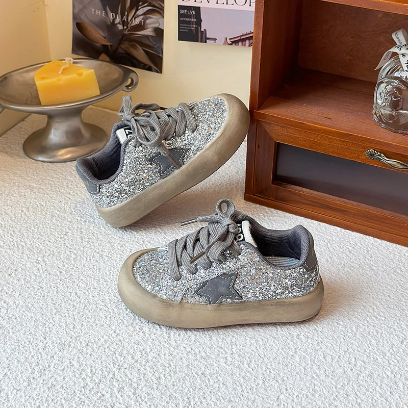 Sneakers Kids Summer New Boys Girls Sports Mesh Shoes Casual Board Shoes Leather Soft Soled Children Small White Shoes