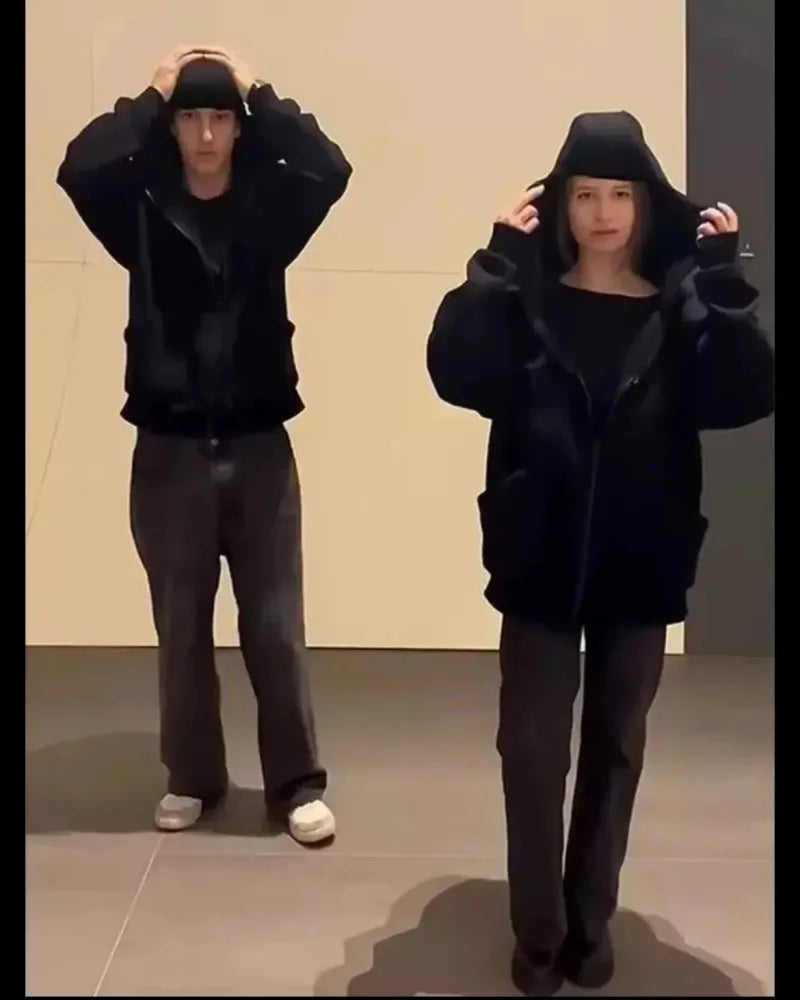 hooded face mask zipper design sports jacket hood women's zipper hooded sweatshirt warm casual jacket sports shirt outdoor coat