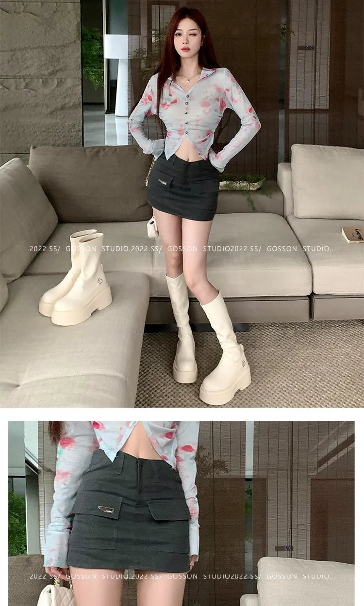 Brand New Gothic Style Sexy Elegant Chunky Platform Women Ankle Boots Big Size 43 Walking Comfy Woman Shoes  Platform Shoes