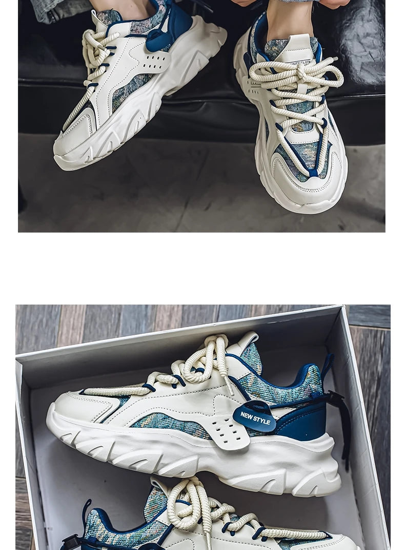 2024 New Shoes For Men Sneakers Male Casual Mens Shoe Big Shoelace Trainer Race Breathable Shoes Fashion Loafers Running