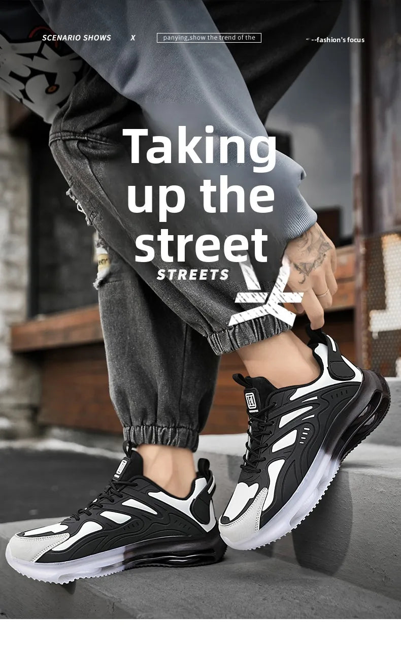 Men Shoes 2025 Casual Walk Air Cushion Marathon Breathable Lightweight Women's Comfortable Athletic Nonskid Sneakers