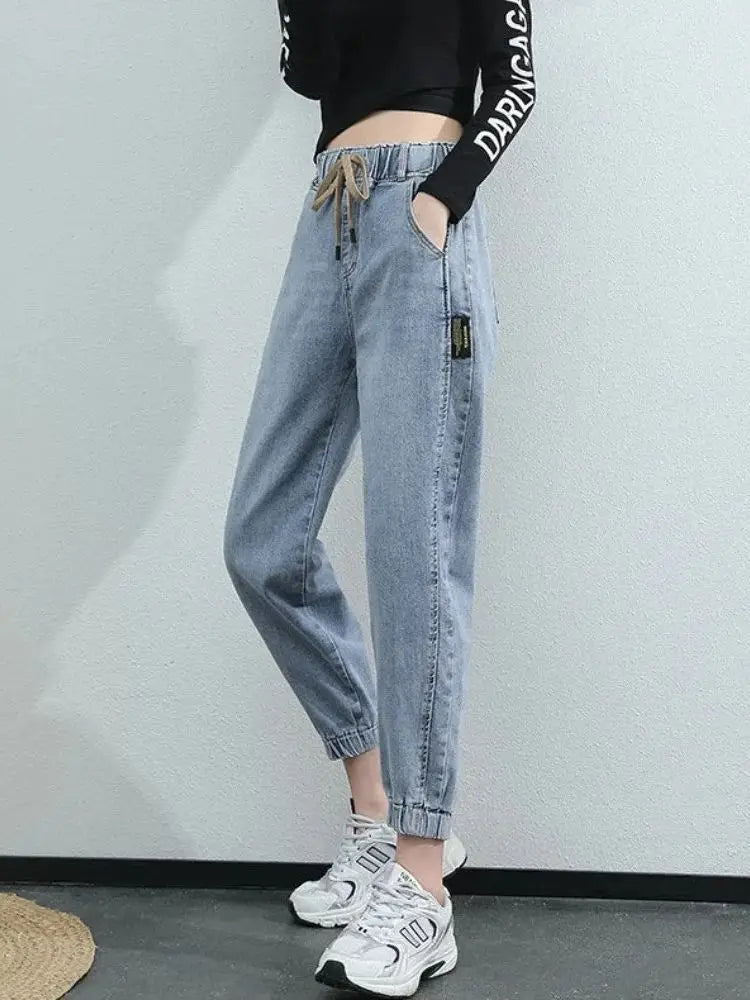 Fashion  Slim Fit Stretch Ladies pants Denim harem Pants women trousers Women jeans high Waist Skinny Jeans woman pants