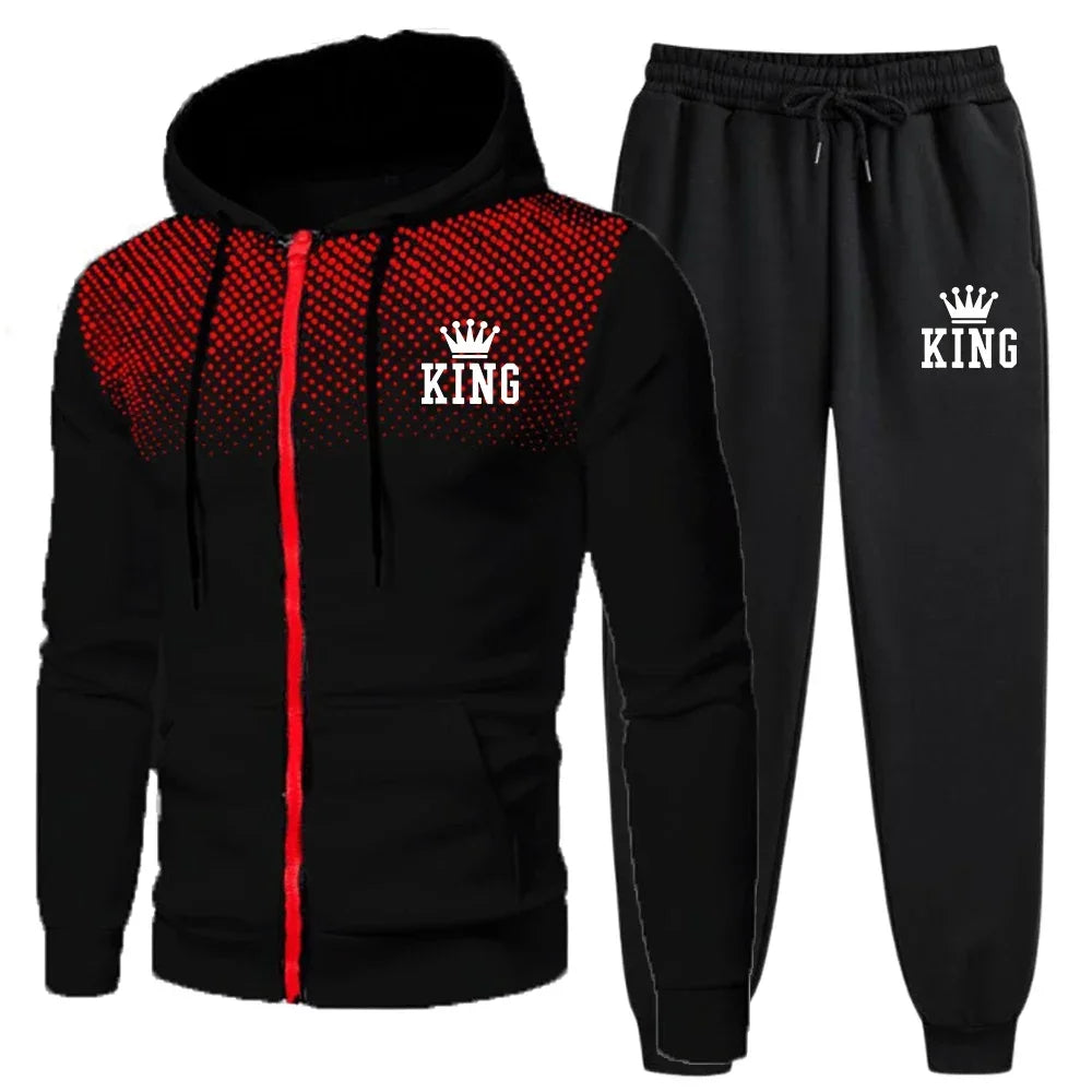 Hoodies Daily Autumn Winter Fashion Casual Quality Hot Sals Men's Tracksuit Jogging Zip Up Sweatshirs Men Sports Coat Sweatpants