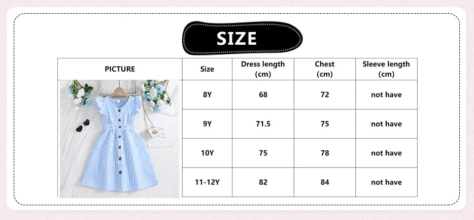 Kids Dress For Girls 8-12 Years Summer Girls Dopamine Dress Graduation Birthday Party Event Fresh Sweet Style Girls Dress