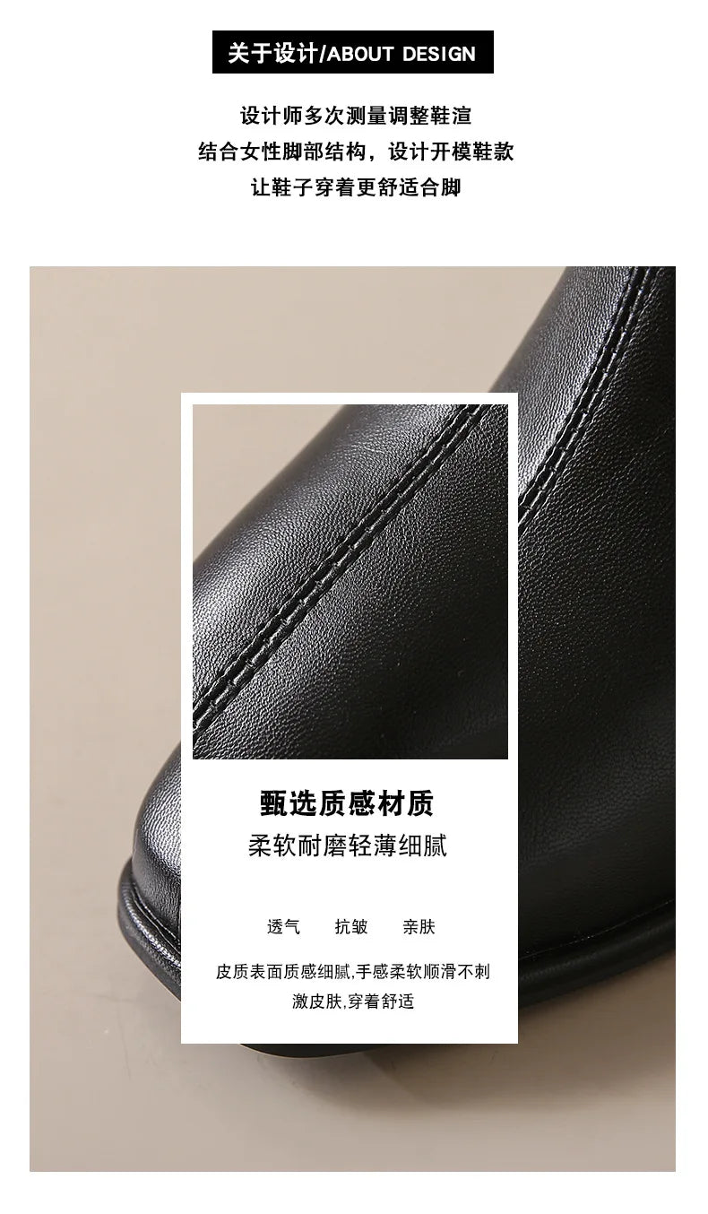 Platform Boot Shoes for Women Modern Western Black Femme Botas Punk Goth Female Winter High Heeled Shoes Round Toe Heels Botines